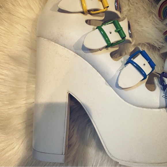 🌈 Y.R.U. DREAMSCAPE RAINBOW PLATFORM HEELS - Picture 8 of 11